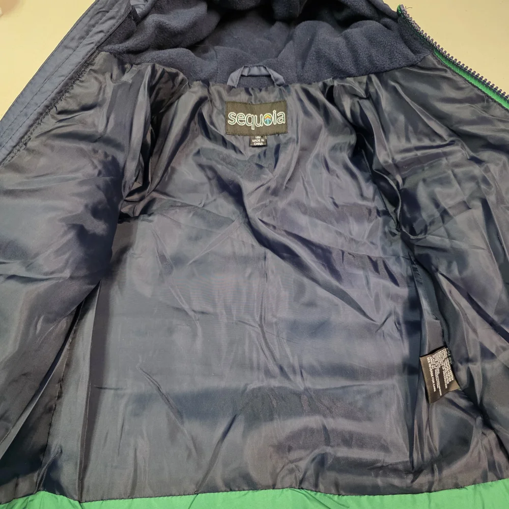 Sequoia Jacket & Hat Boys Coat Hooded Kelly Green Size 18M‎
